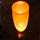 Lampe à poser orange opaline vintage