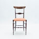 Rare pair of Campanino Chiavari walnut chairs by Fratelli Levaggi 1950