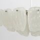 Very large square chandelier J.T. Kalmar with frosted glass panels, Austria, 1960s.