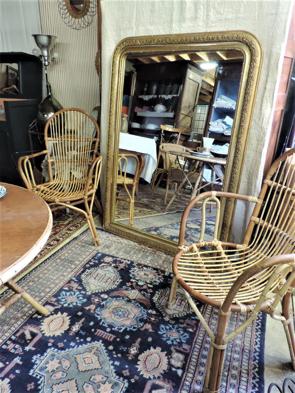 Large golden mirror Louis - Philip Ancient