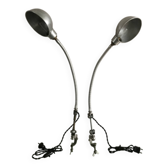Pair of workshop lamps from the 1930s.
