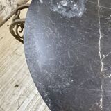 René Drouet coffee table in metal and black marble