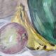 Watercolor still life with fruits