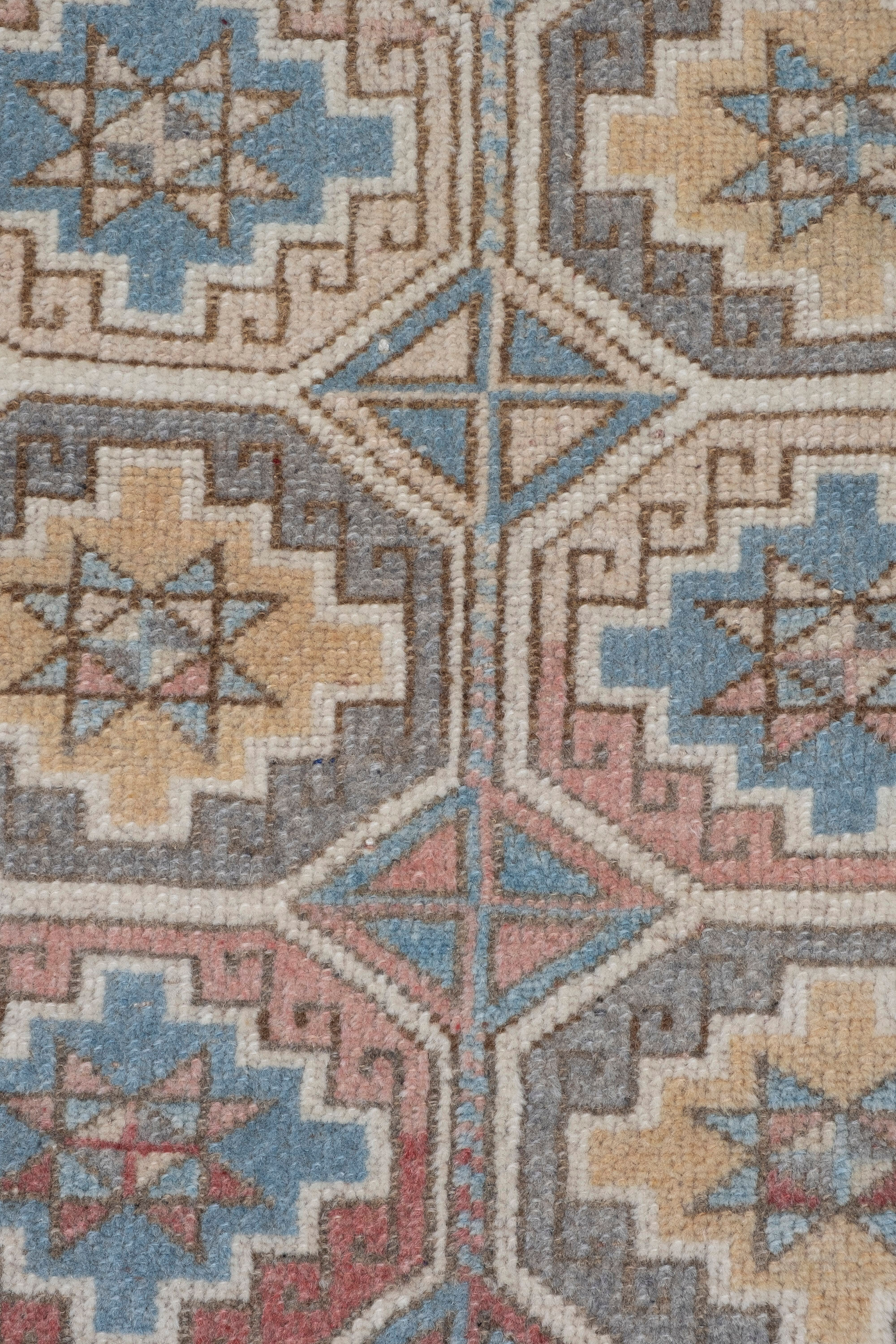 Distressed turkish oushak rug runner 49 x 255 cm
