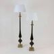 Pair of Floor Lamps in Black and Gold, The Netherlands — 1990s