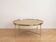 Round golden mirrored retro coffee table