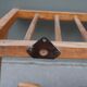 1950s wooden wall coat rack