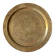 Engraved brass wall plate - oriental decor, arabesques