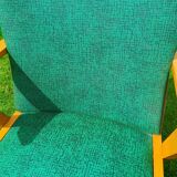 Vintage armchair in wood and skai