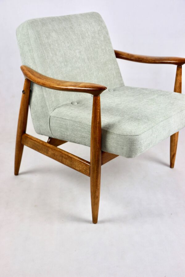 Fauteuil vintage GFM 300-202 design J.Kedziorek Loft années 70 vintage vert clair