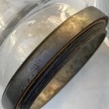 Glass and pewter screw carafe, early 20th century