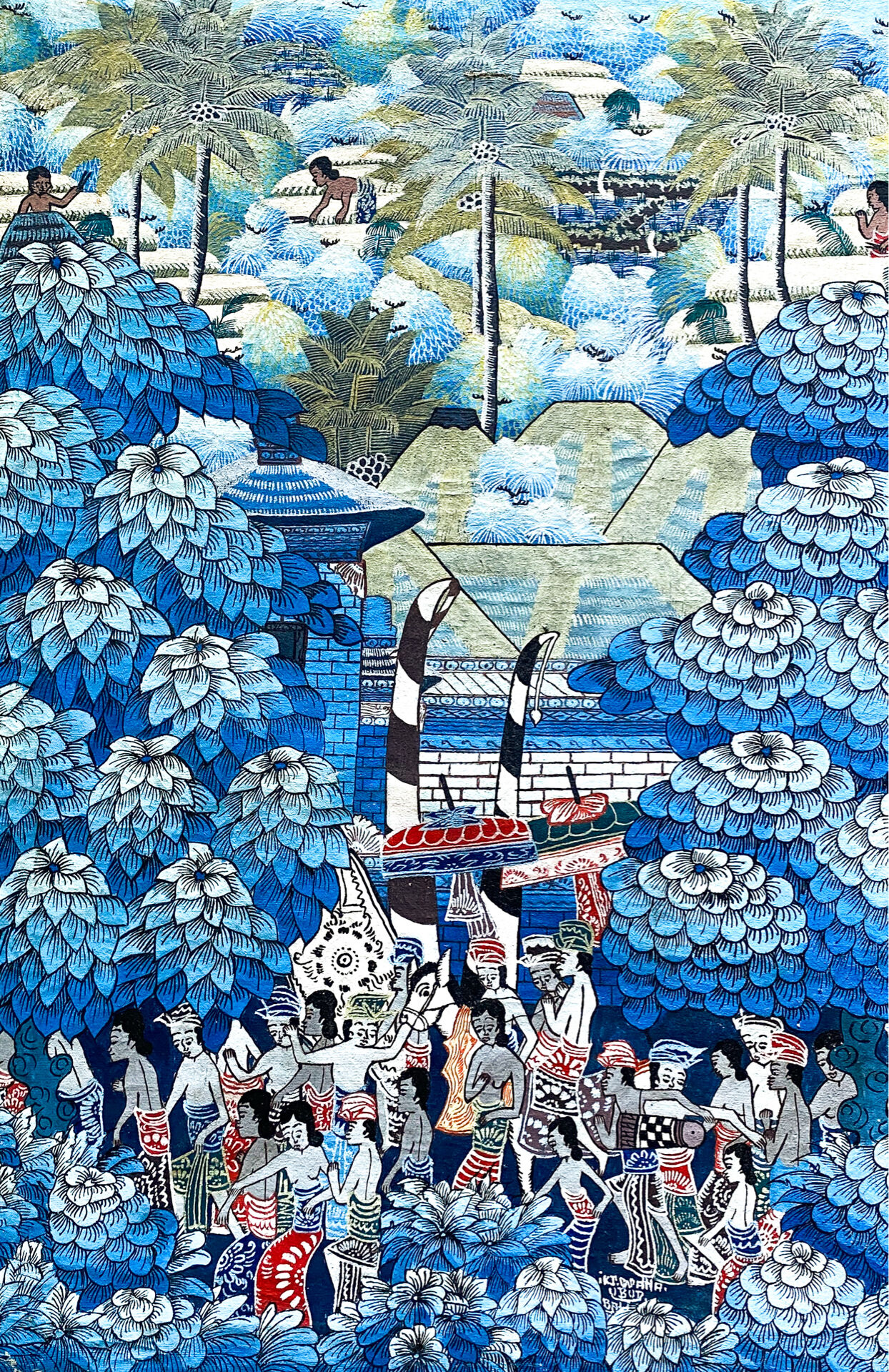 Balinese painting signed I KT. WANA