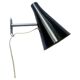 Rare Black Midcentury Adjustable Wall Lamp in style of Stilnovo, Lidokov, 1960s