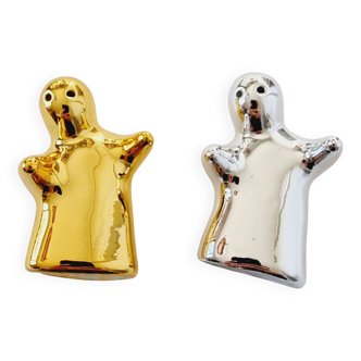 Fun Metallic Salt and Pepper Shaker Set in Silver and Gold