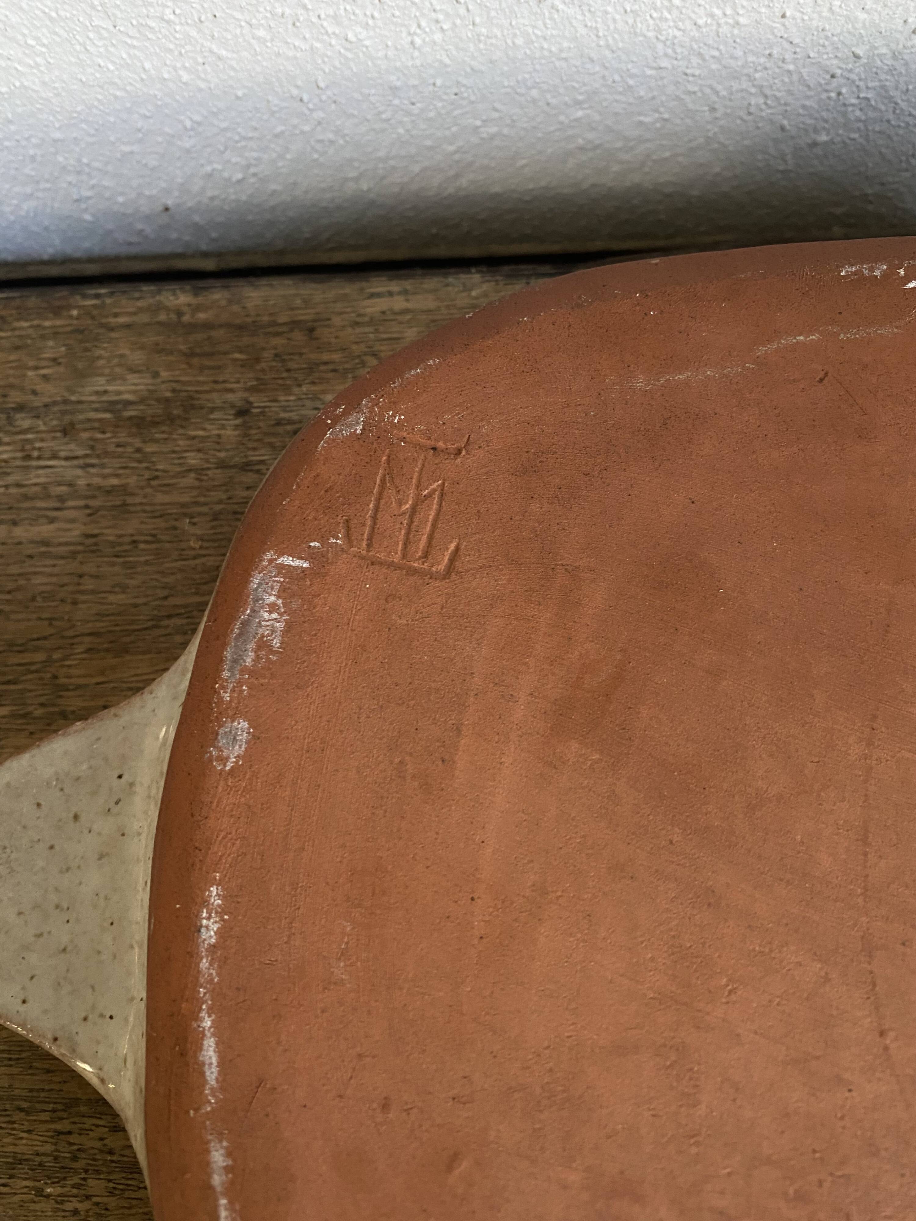 Glazed terracotta dish from the 1980s