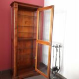 Cherry wood display cabinet with 6 adjustable glass shelves – Drimmer brand