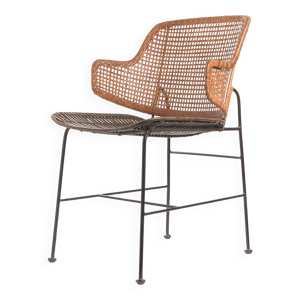 fauteuil en métal & - bambou