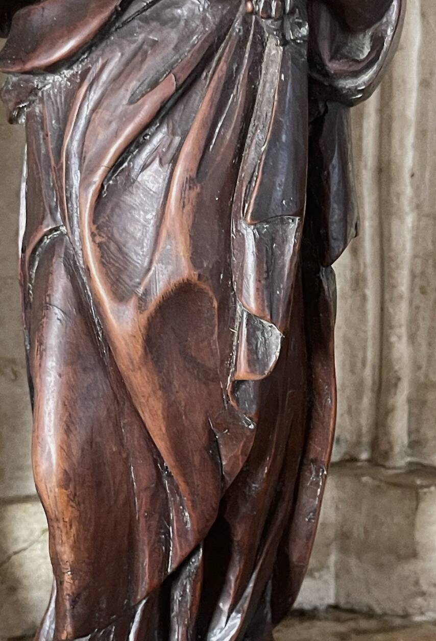 Virgin and Child - Wooden sculpture - 33 cm - France - 18th century