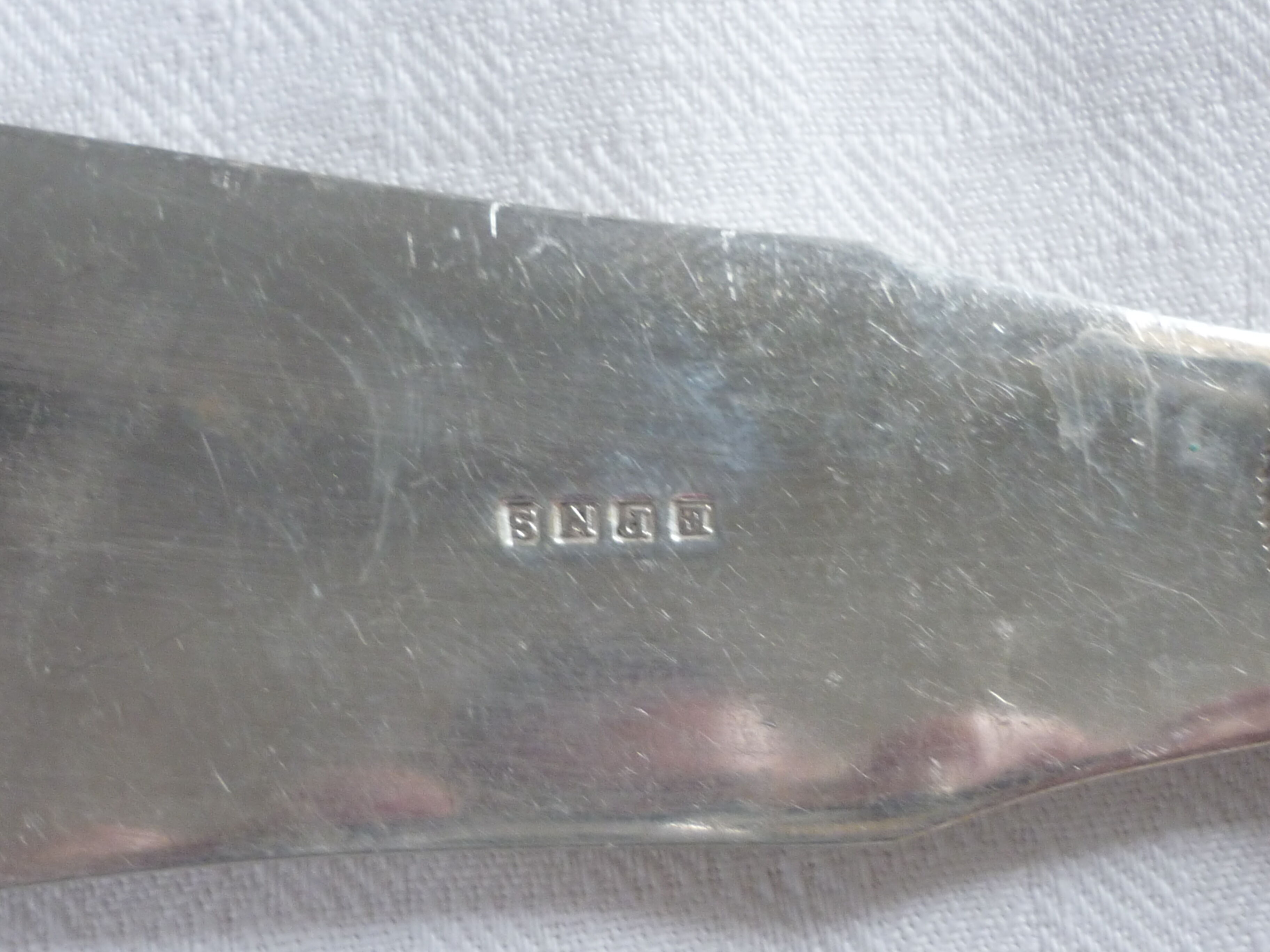 Covered English service fork and knife