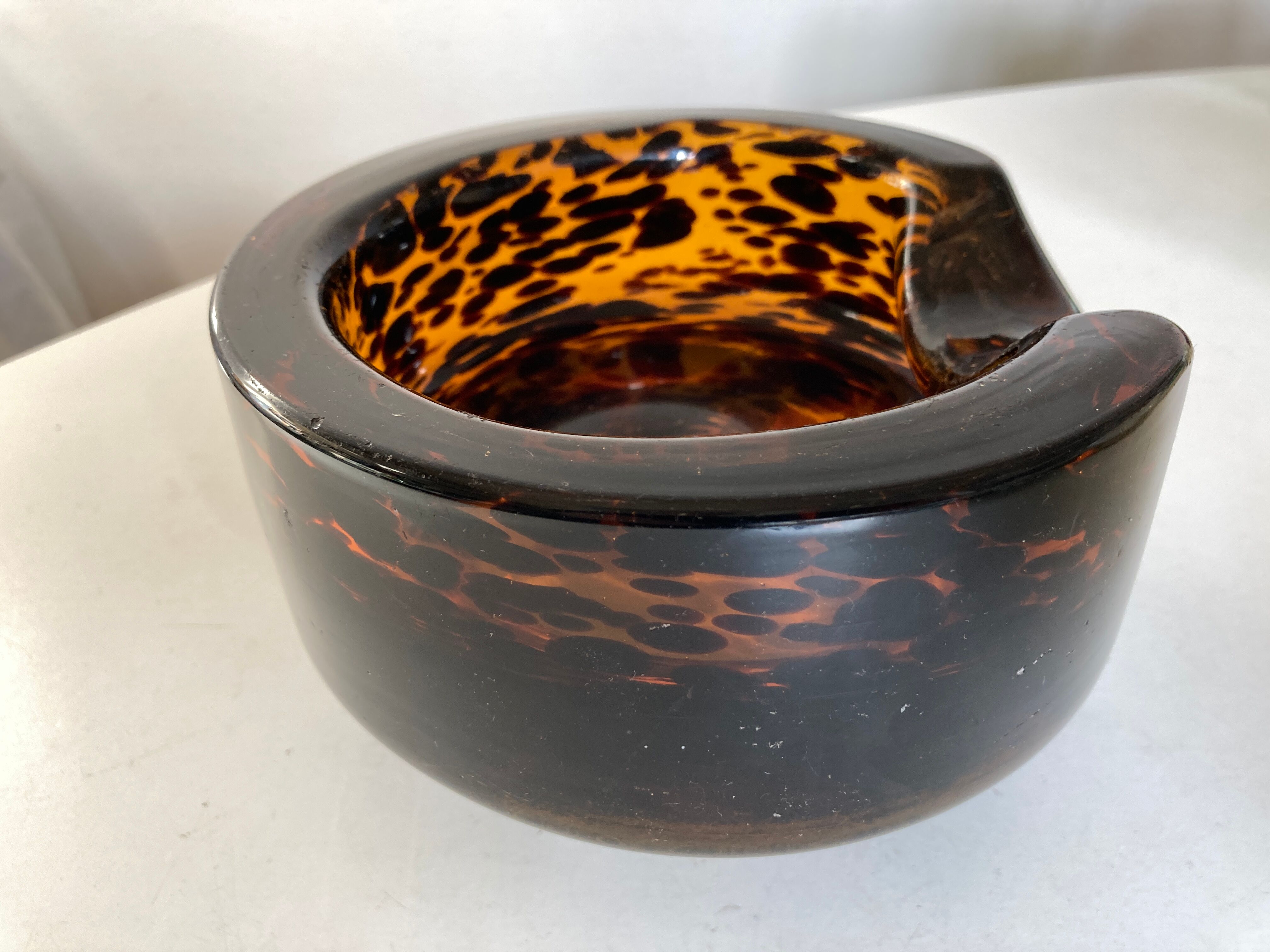 Empty glass pocket blown tortoiseshell 1970 XL