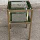 2 bedside tables, end tables in brass and transparent glass Maison Ja