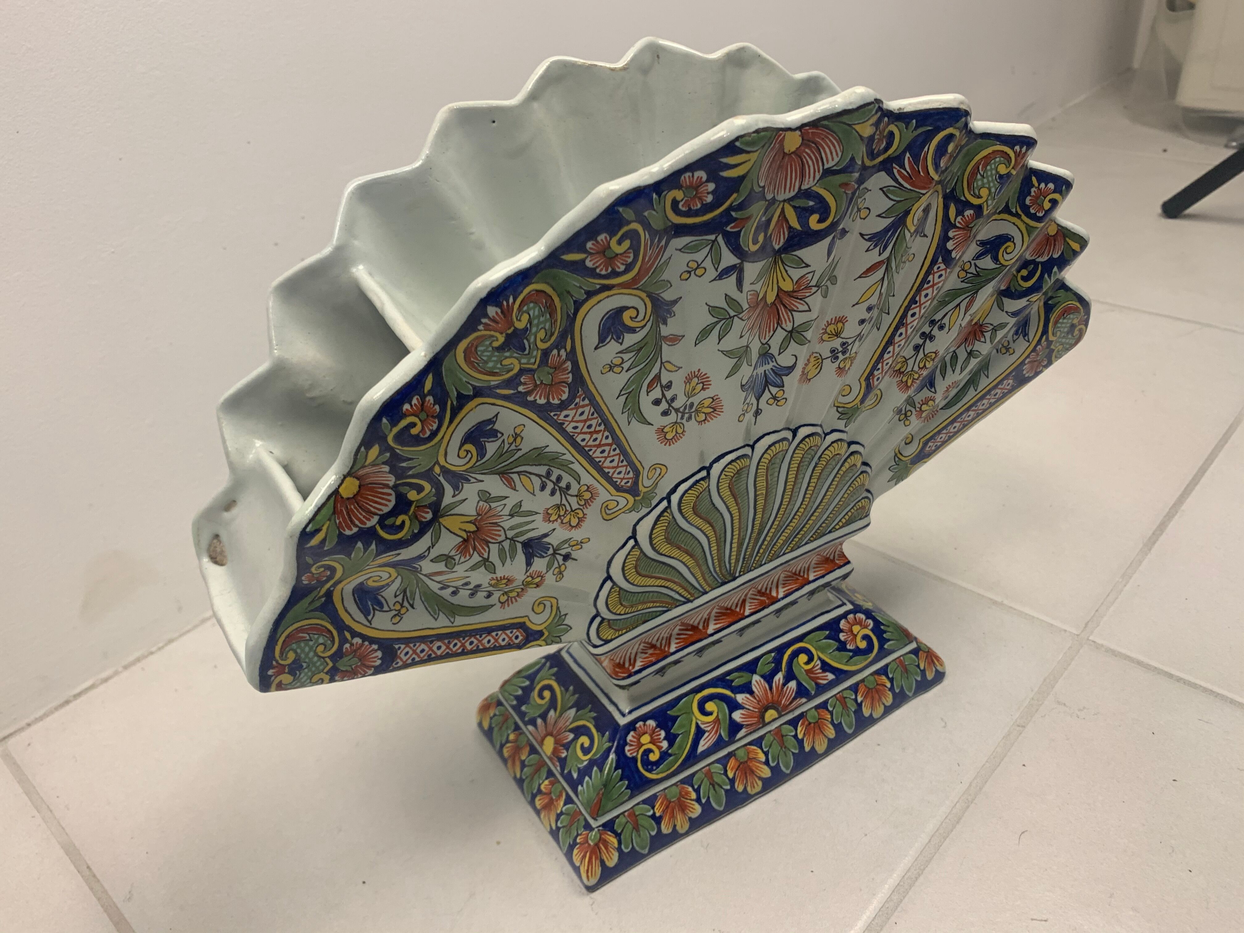 Rouen porcelain bouquetière