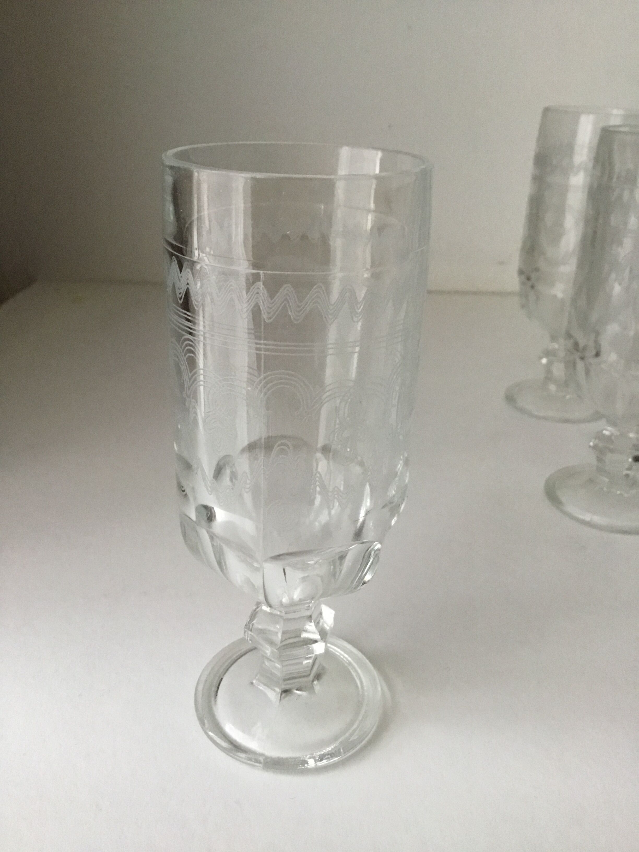 6 champagne glasses Made in Italy
