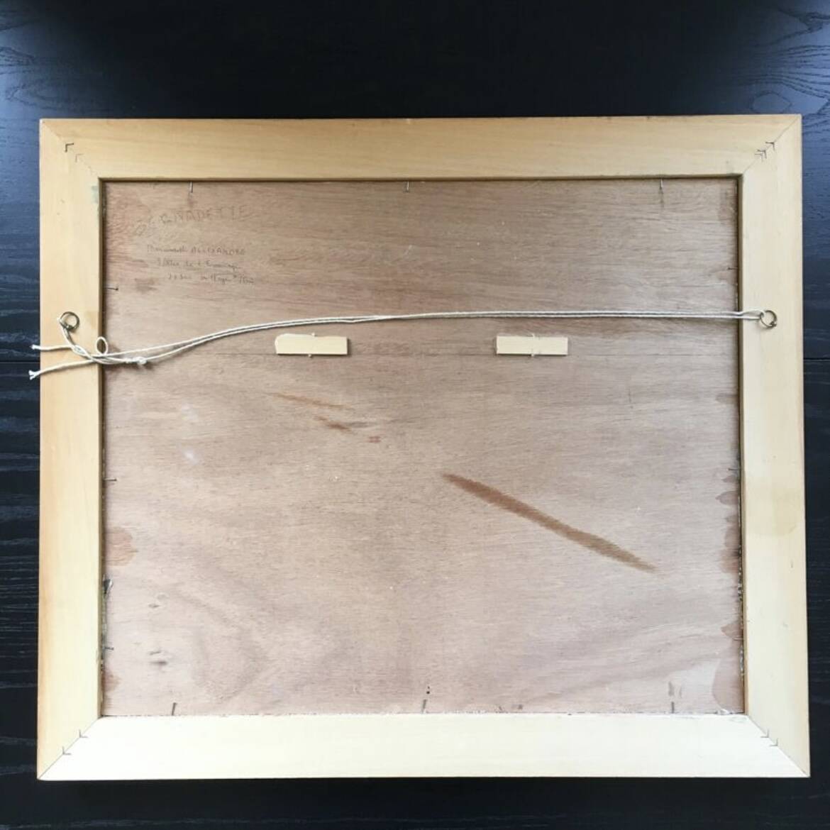 Still life painting of pots and vegetables