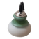 Suspension vintage opaline blanche et verte