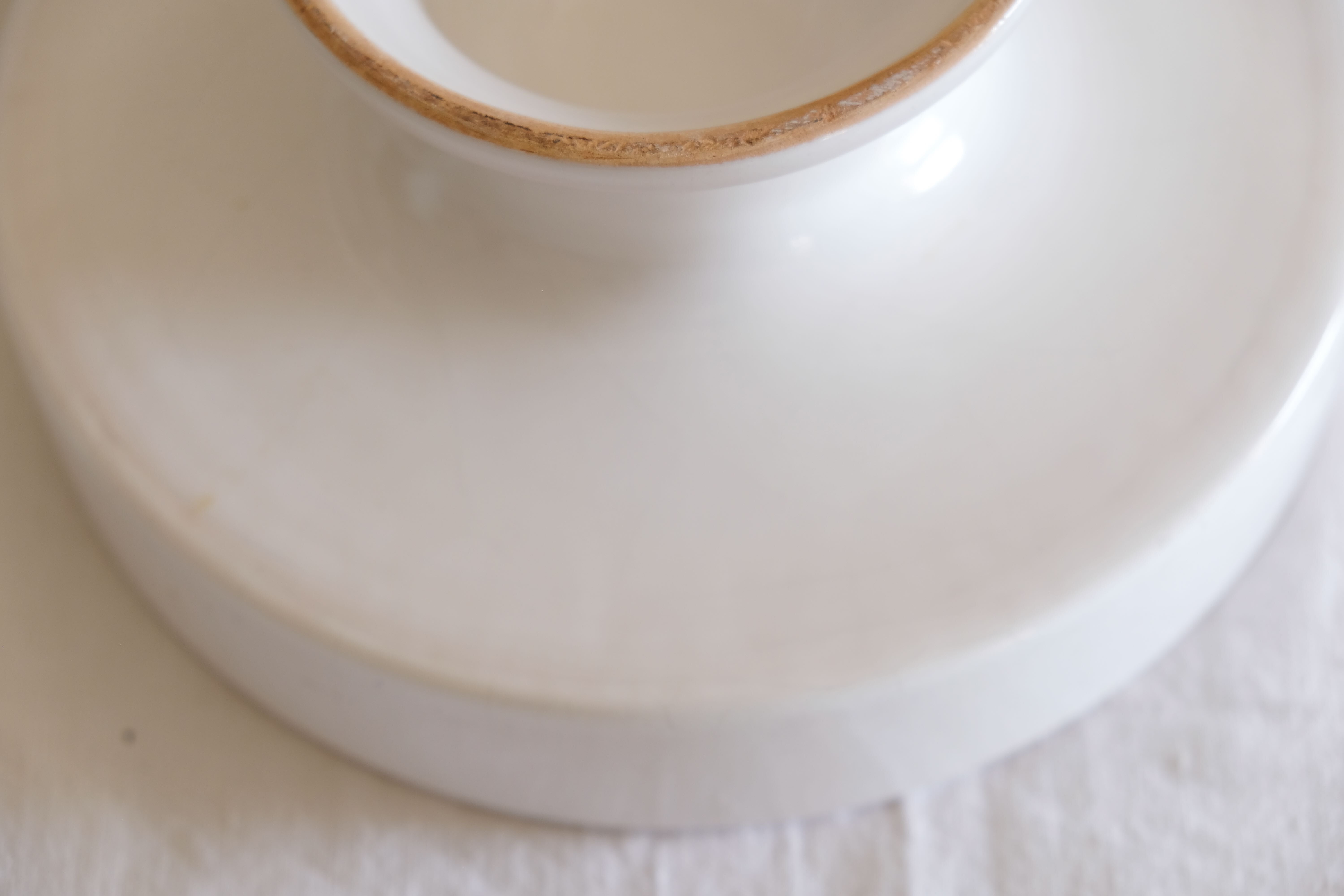 Minimalist white ceramic dish