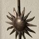 Vintage sun-shaped wrought iron lamp foot