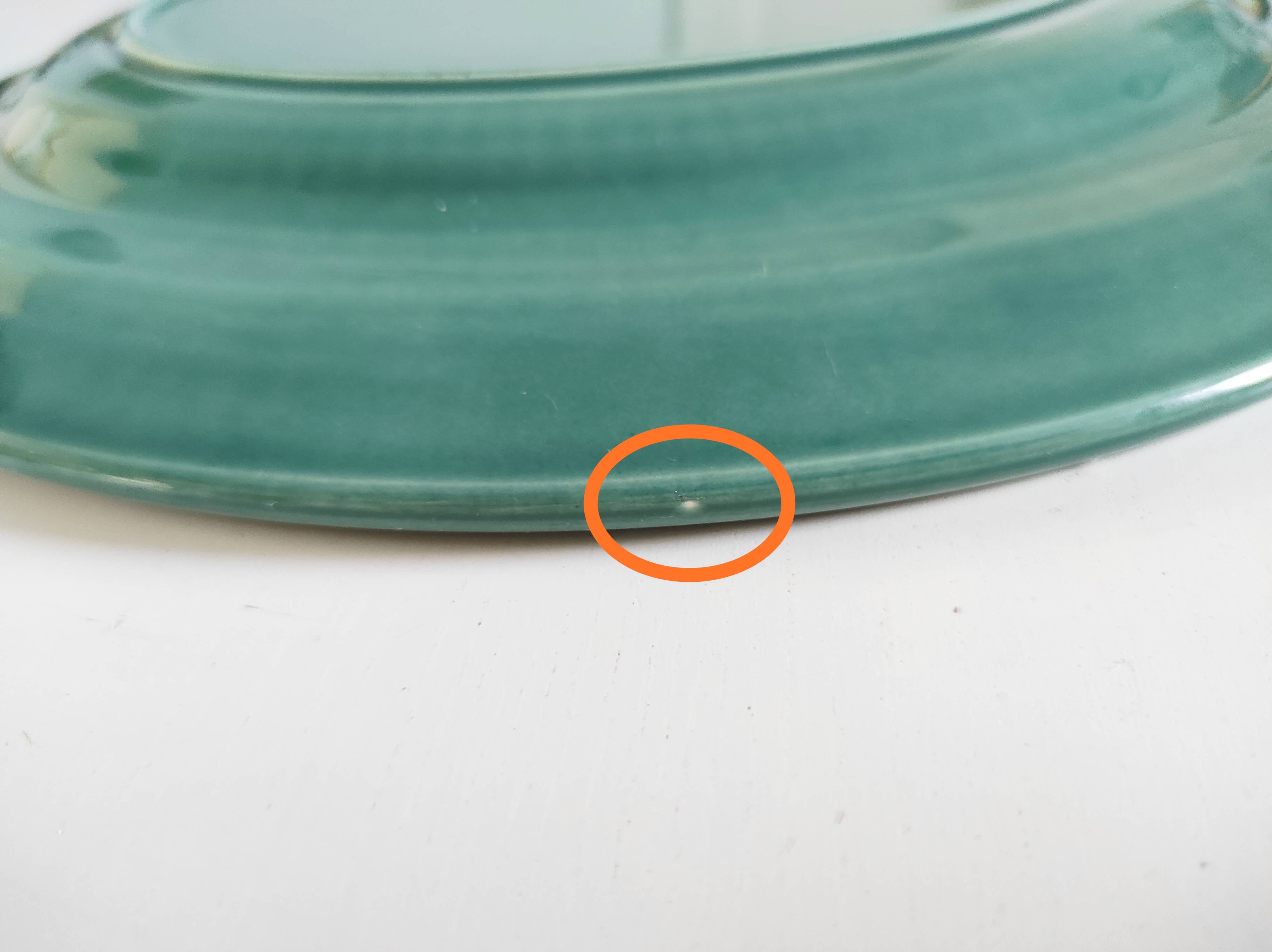 Royal Boch green earthenware dish 31 cm