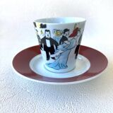 4 Maxim's de Paris coffee cups and saucers