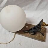 Lampe boule chien art deco, 1930