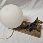 Art deco dog ball lamp, 1930