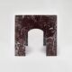 Table d'appoint en marbre Rosso Levanto