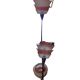 3 globe floor lamp in wrought iron and fiberglass, Tarogo, 1980