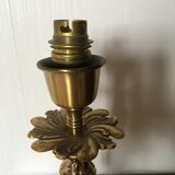 Pied de lampe bronze doré style baroque