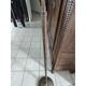 Brass floor lamp with glass shade