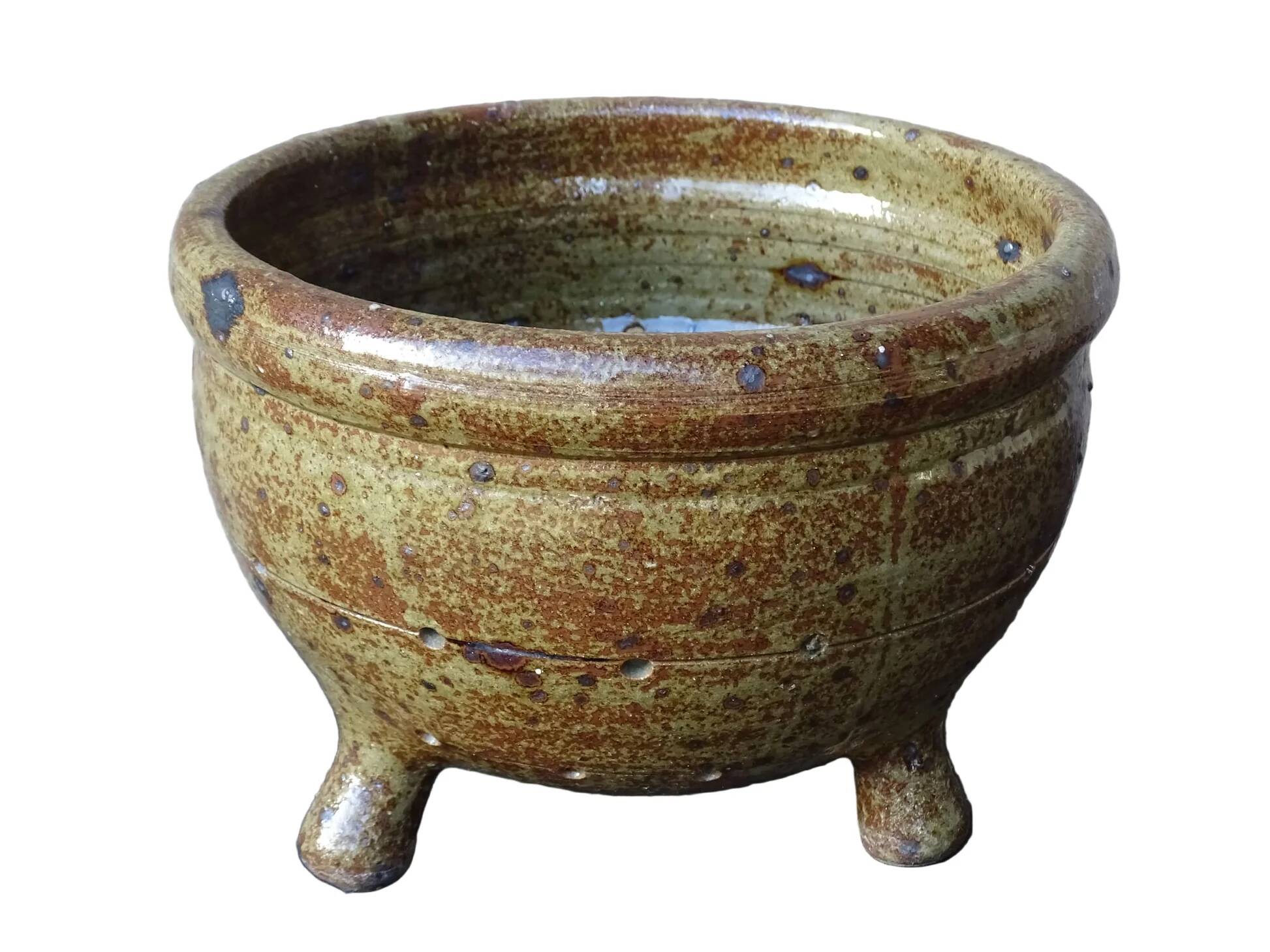 Grande passoire vintage française en céramique