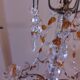 Chandelier to, colored crystal tassels