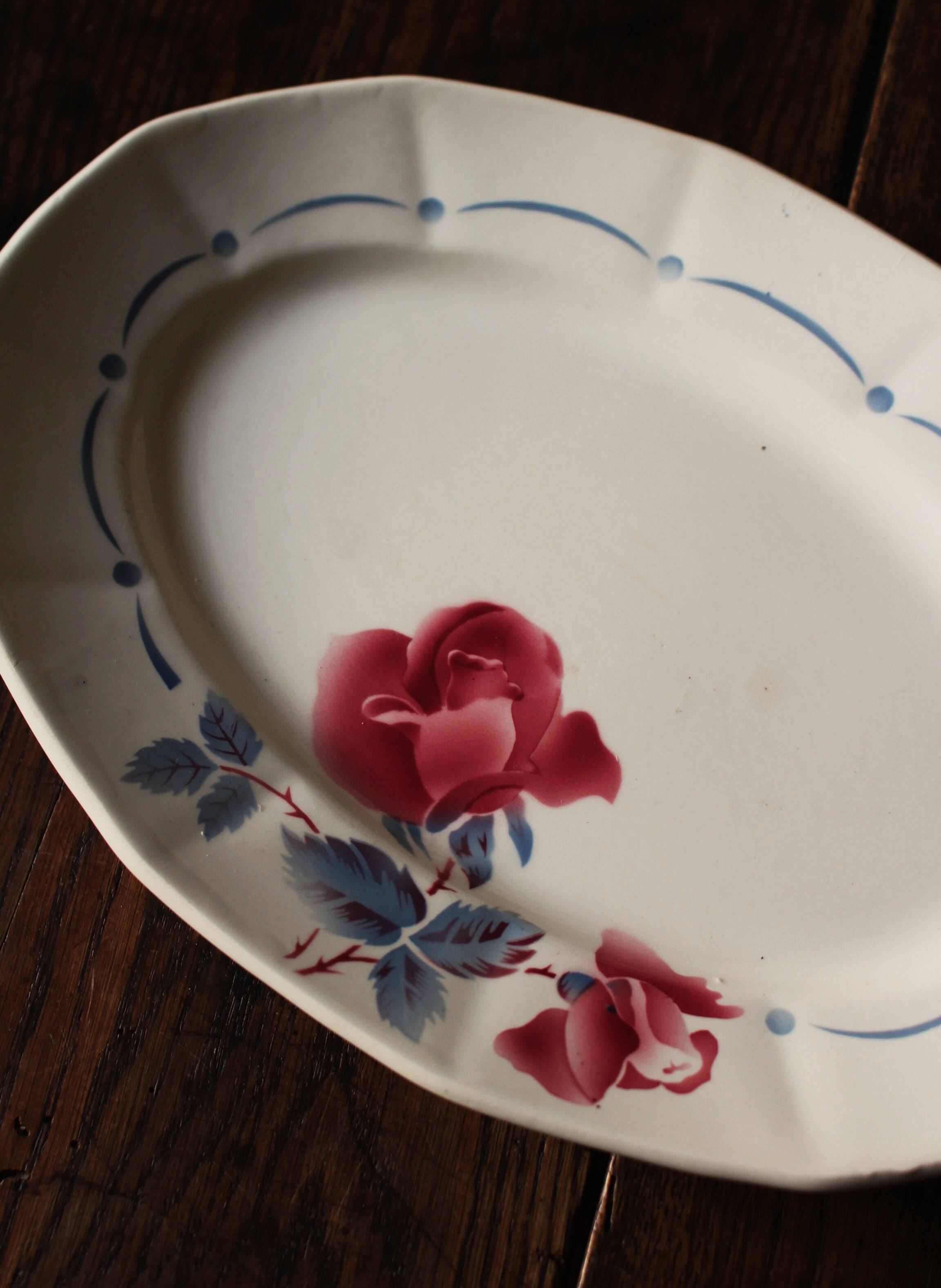 Oval Plate Boulogne Digoin Sarreguemines