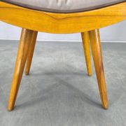 Mid Century Solid Maple Footstools with Curved Frames, 1960s