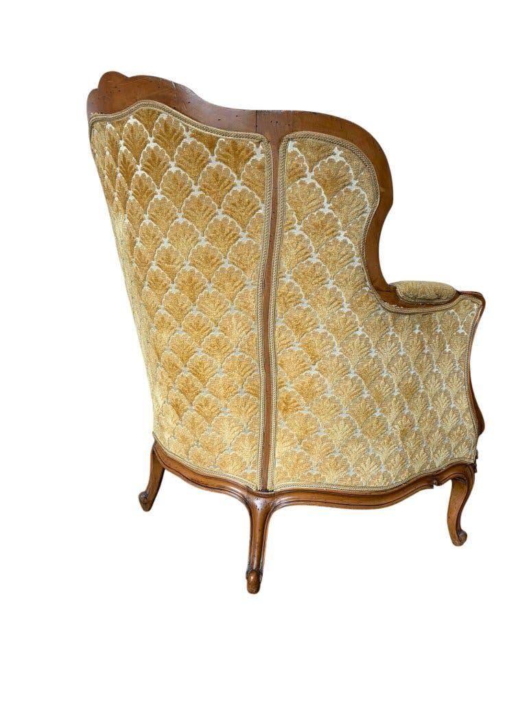 Fauteuil baroque vintage jaune doré / une place / canapé