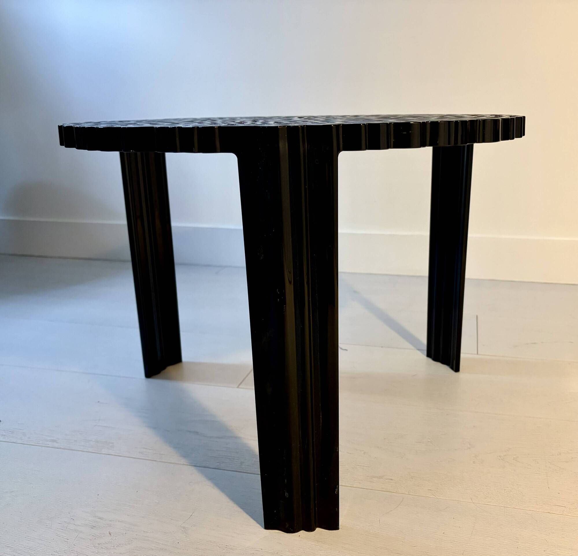 T-Table coffee table by Kartell in black size 2 designed by Patricia Urquiola.