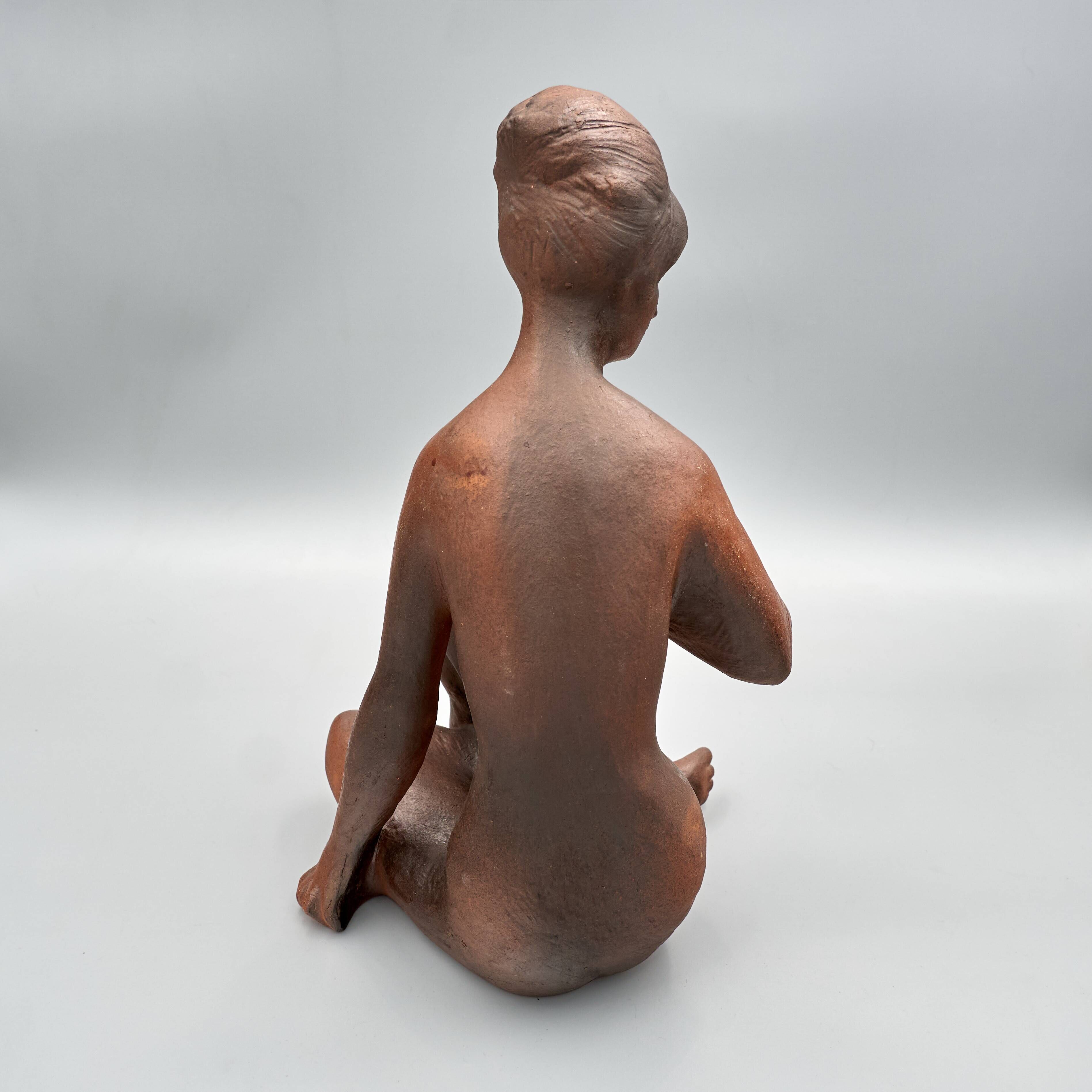 Ceramic Woman Figure, 1982, Czechoslovakia