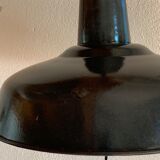 Pair of 40s enamelled XL industrial suspensions