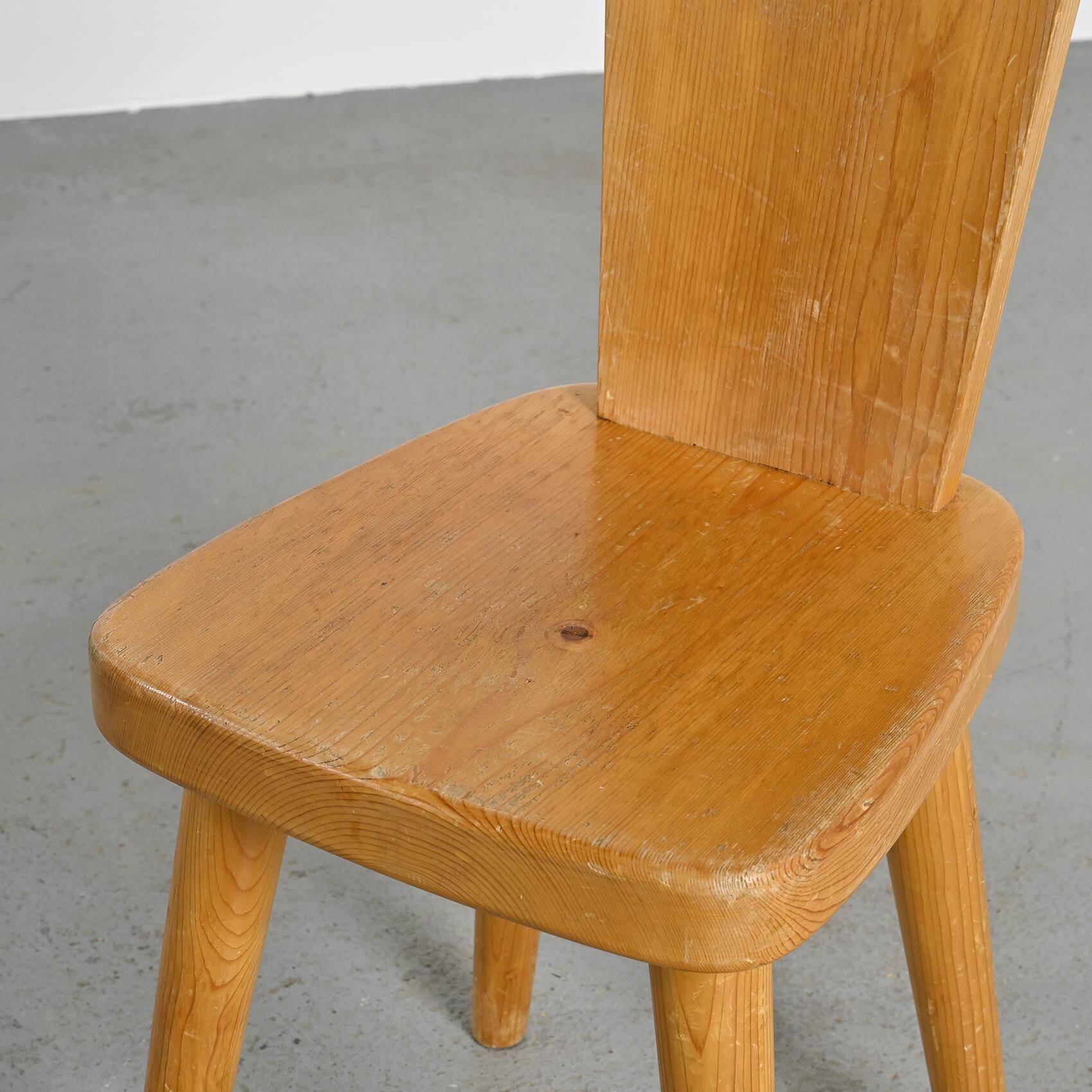 High-back chair by Christian Durupt, Méribel 1960