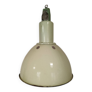 Industrial enamelled steel pendant light
