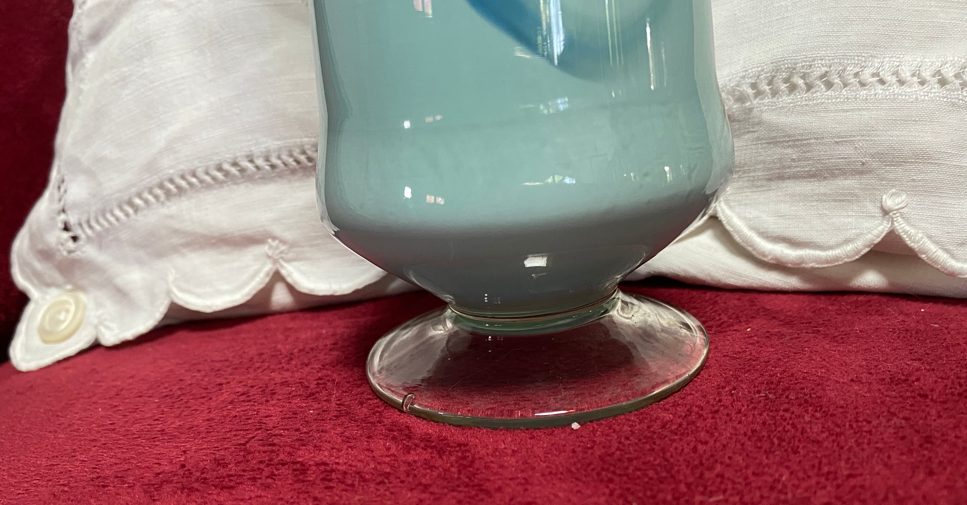 Blue opaline vase